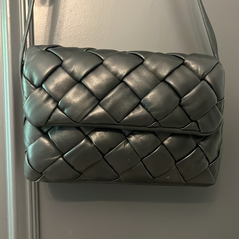 Dune London, genuine leather cross stitch bag